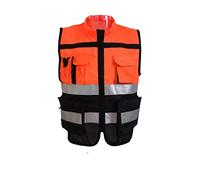 Chaleco reflectante de alta visibilidad SENRISE Hi Viz de alta visibilidad, chalecos reflectantes de seguridad para contratistas de trabajo de 2 bandas, chaleco de seguridad para contratistas, chaleco