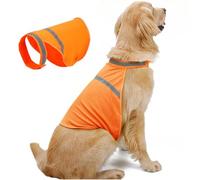 Chaleco reflectante de seguridad para perros | Chaleco naranja fluorescente para perros | Alta visibilidad, actividades al aire libre de día y noche. Tu Perro es visible para evitar accidentes
