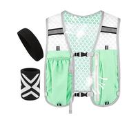 Chaleco Reflectante para Caminar - Equipo De Hidratación Deportiva con Cinta Y Muñequera | Chaleco de Hidratación para Running - Unisex Aire Libre Trail Entrenamiento Fitness Ciclismo Senderismo