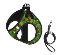 Chaleco reflectante para mascotas con estampado de hojas y mariquitas, para perros y gatos pequeños, chaleco ajustable para caminar al aire libre