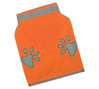 Chaleco Reflectante Para Perros: Ropa De Seguridad Fluorescente De Alta Visibilidad, Chaqueta De Caza Transpirable Con Estampado De Huellas Para Razas Pequeñas, Medianas Y Grandes | Caminar Al Aire Li