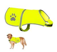 Chaleco Reflectante Seguridad para Perros L, Chalecos Reflectantes para Mascotas Alta Visibilidad, Chaqueta Arnés Seguridad Perro con Huella Pata para Noche al Aire Libre con Huella de Pata