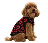 Chaleco refrescante para Perros con símbolo de anarquía, Camisas de Verano, suéter Lindo, Ropa para Mascotas para Cachorros pequeños y medianos.