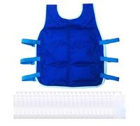 Chaleco Refrescante Verano, Chaleco de Enfriamiento por Hielo, Ropa Refrescante Transpirable con 12 Bolsas de Hielo, Resistente Calor, Enfriamiento Instantáneo, Ajustable, para Exteriores y Senderismo