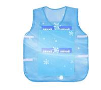 Chaleco refrigerante, acumulador de frío, ropa ligera portátil, equipo de enfriamiento de hielo ajustable de 20 pulgadas con malla transpirable, ropa de trabajo de poliéster con ajuste cómodo, ropa de