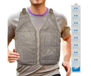 Chaleco refrigerante, chaleco refrigerador de hielo, chaleco de chaqueta de hielo para una experiencia refrescante, chaleco frío de verano suave para moto, trabajo, cocina, ciclismo, correr