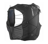 Salomon Active Skin 4 Chaleco de Hidratación Trail Running Senderismo Trail Running Senderismo MTB Unisexo con frascos de hidratación incluidos, Hidratación Sencilla, Ajuste preciso, Negro, L