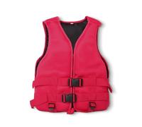 Chaleco Salvavidas Adultos con Cremallera - Chaleco de Flotación Náutico para Kayak y Pesca en Aguas Tranquilas(Red,3XL)