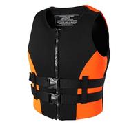 Chaleco Salvavidas de Neopreno Adulta con Ayuda Flotabilidad, Flotación Anti-colisión Transpirable, Seguridad Náutica para Nadar Surfear Pescar Navegar(Orange,M)