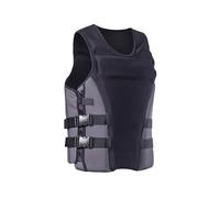 Chaleco Salvavidas de Neopreno Adultos | PFD con Núcleo EPE y Doble Hebilla | Equipo Seguridad Náutica para Kayak, Pesca, Rafting(Gris,XS)
