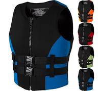 Chaleco Salvavidas De Neopreno Ajustable para Hombres Y Mujeres, Ayuda A La Flotabilidad Chaleco De NatacióN para Adultos Apto para Tablas De Paddle Surf De 48 A 110 Kg(Blue,2XL(90-100KG))