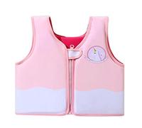 Chaleco Salvavidas Infantil, Flotador Ajustable Seguridad Acuática, Protección Solar UPF50+ para Aprender a Nadar(Pink,S (1-3 ANS))