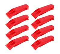 Chaleco salvavidas ligero de plástico rojo brillante, 8 Uds., Frecuencia Dual, supervivencia al aire, rescate, emergencia, larga distancia, silbato de tono alto