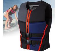 Chaleco Salvavidas para Adultos Ajustable Chaleco de Flotación Ligero para Kayak Pesca Surf Deportes Acuáticos(ThreeColors,L)