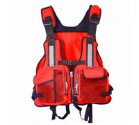 Chaleco Salvavidas para Kayak con Correas Ajustables para Pescar Rojo