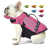 Chaleco Salvavidas para Perros con Alas, Chaleco Chaqueta Mascotas Salvavidas Reflexivo con Mentón para Piscina, Canotaje, para Perros Pequeños, Medianos, Grandes con manija de Rescate