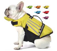 Chaleco Salvavidas para Perros con Alas, Chaleco Chaqueta Mascotas Salvavidas Reflexivo con Mentón para Piscina, Canotaje, para Perros Pequeños, Medianos, Grandes con manija de Rescate