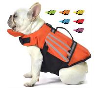 Chaleco Salvavidas para Perros con Alas, Chaleco Chaqueta Mascotas Salvavidas Reflexivo con Mentón para Piscina, Canotaje, para Perros Pequeños, Medianos, Grandes con manija de Rescate