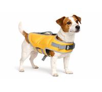 Chaleco Salvavidas Perro - Flamingo Swimmy Amarillo - S A:26,5 cm B:38-41 cm C:50-58 cm - poliéster - Espuma EPE - Ajustable - Bandas Reflectantes - Anilla para Correa