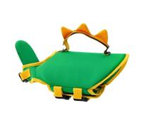 Chaleco Salvavidas Verde con Forma de Dinosaurio para Perros