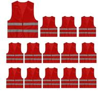 chaleco seguridad Chaleco de seguridad reflectante 5 a 50 piezas, transpirable, ligero, alta visibilidad, for trabajadores tráfico(Color2,10pcs)