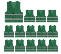 chaleco seguridad Chaleco de seguridad reflectante 5 a 50 piezas, transpirable, ligero, alta visibilidad, for trabajadores tráfico(Green,10pcs)