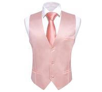 Chaleco sin mangas ajustado for hombre, clásico, con cuello en V, conjunto de corbata y chaleco, for ocasiones informales, formales, fiestas bodas para Novios de Boda, Boda Fiesta Negocio(Color 8,S)