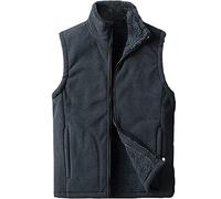 Chaleco sin Mangas para Hombre Chaquetas Chaleco Lana Invierno Chalecos Acolchados algodón para Hombre Abrigos Chalecos cálidos Gray XL