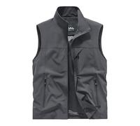 Chaleco sin Mangas para Hombre, Ropa de Abrigo, Chalecos de Verano para Exteriores, Viajes, fotografía, Trabajo, Chaleco Cargo con Bolsillos Camisetas Hombre Cremalleras Camiseta Ceñida Hombre