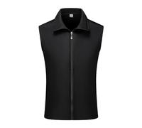 Chaleco sin mangas para hombre Top Camiseta casual Color sólido Sudadera con capucha con cordones Bolsillos rectos Chaleco Negro Hombre Casual