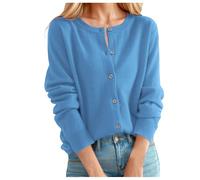 Chaleco suéteres Mujeres Chalecos suéter o-Cuello Primavera otoño Punto Cachemira Chalecos de un Solo Pecho para Mujer suéteres suéter cardcut, Prenda clásica con Abertura Frontal