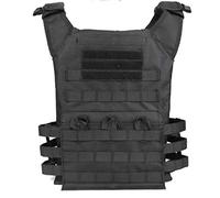 Chaleco táctico Airsoft para pesca, caza, entrenamiento, ropa de entrenamiento, chaleco al aire libre, equipo deportivo de selva, chaqueta (negro), Negro -, Medium