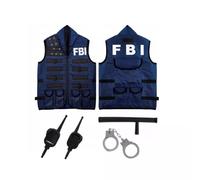 Chaleco táctico del FBI con accesorios - 140 cm