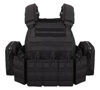 Chaleco Táctico Militar Molle Bolsas Placa Portador Chaleco Caza Combate Chaleco Táctico Chalecos Armadura Entrenamiento Ajustable