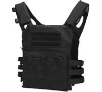 Chaleco táctico para hombres y mujeres, chaleco ligero de caza, chalecos de transporte de airsoft, chalecos utilitarios para paintball al aire libre, juego de guerra, Negro, Altoa única