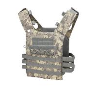 Chaleco táctico para hombres y mujeres - Portador de pecho ligero para airsoft, chaleco de caza para paintball al aire libre, juego de guerra, ropa de airsoft, gris, Altoa única