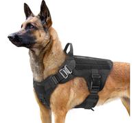 Chaleco táctico para perros de trabajo para servicio policial militar, arnés acolchado ajustable sin tirones con material resistente, malla