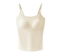 Chaleco térmico de maternidad con 1 clip de mano de nailon transpirable, fácil de llevar, para uso en interiores y exteriores, chaleco térmico de lactancia para invierno, crema, XL