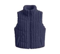 Chaleco térmico para mujer con bolsillos con cremallera, talla 16 de grosor | Chaleco de forro polar sin mangas para mujer, chaleco a rayas, elegante chaleco casual con solapa para mujer
