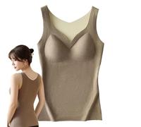 Chaleco térmico sin mangas, camiseta de tirantes térmica, tops sin mangas con cuello en V, base cálida, cómoda, gruesa y suave para climas fríos