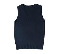 Chaleco Tipo suéter Escolar Estilo para Mujer, de Punto, sin Mangas, Ideal para Uso Informal y días Escolares