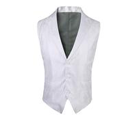 Chaleco tradicional medieval victoriano, chaleco de traje para hombre, jazz, chaleco, renacentista, chaleco de esmoquin para bodas, Halloween, carnaval, jacquard, Gilet, Blanco, S