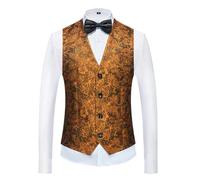 Chaleco Traje Chalecos de traje azul for hombre, chaqueta sin mangas con cuello en V y un solo pecho, talla asiática M-6XL, chaleco for fiesta boda para Hombre(Color 4,Asian 4XL is Eur L)