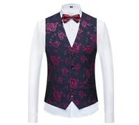 Chaleco Traje Chalecos de traje azul for hombre, chaqueta sin mangas con cuello en V y un solo pecho, talla asiática M-6XL, chaleco for fiesta boda para Hombre(803 Purple,Asian 5XL is Eur XL)