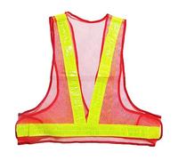 Chaleco unisex de alta visibilidad, sin mangas, reflectante, de seguridad y emergencia, para trabajos al aire libre, correr, caminar, ciclismo, trotar, 1 unidad, color rojo