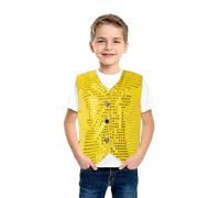 Chaleco unisex de lentejuelas para fiesta de baile, disfraz de espectáculo para niños y niñas, chaqueta del Reino Unido, chaleco de baile de lentejuelas brillantes, chaleco de baile de jazz, hip hop