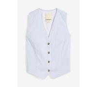 bonprix Chaleco para traje azul claro / blanco 44 EUR