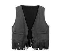 Chaleco Vaquero con Flecos Estilo Western para niñas, Atuendo Informal Uso Diario y Actividades al Aire Libre, de 3 a 12 años El Ingles Online
