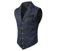 Chaleco victoriano para hombre, chaleco de traje de cachemira para hombre, corte ajustado, chaleco tradicional gótico, traje clásico medieval, chaleco steampunk para Halloween, disfraz de boda