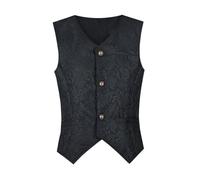 Chaleco vikingo steampunk para hombre, disfraz gótico, ropa vintage kurta, chaleco vaquero para hombres, club de swingers negro, chaleco medieval, retro, chaleco formal para boda, fiesta, cintura, O